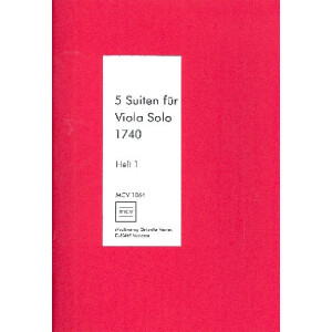 5 Suiten von 1740 Band 1 (Nr.1-3) für Viola