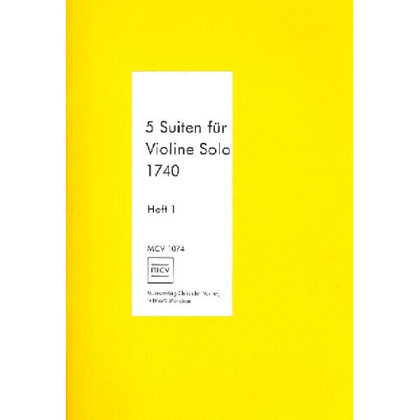 5 Suiten Band 1 (Nr.1-3) für Violine