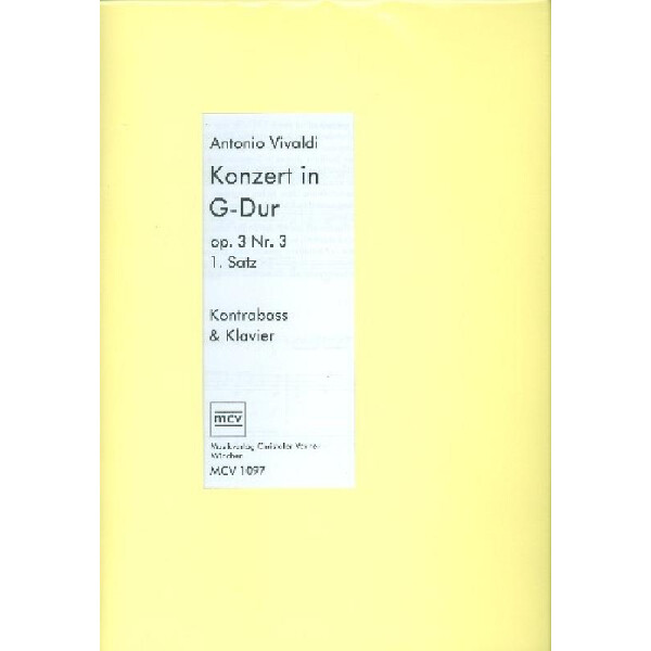Konzert G-Dur op.3,3 Satz 1