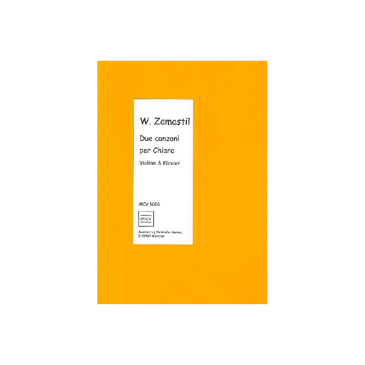 Due canzoni per Chiara für Violine  box