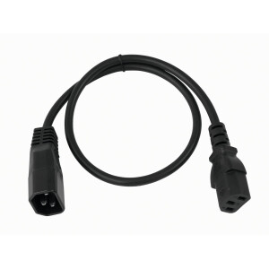 Omnitronic Kaltgeräte Verlängerung 3x0,75 0,6m sw