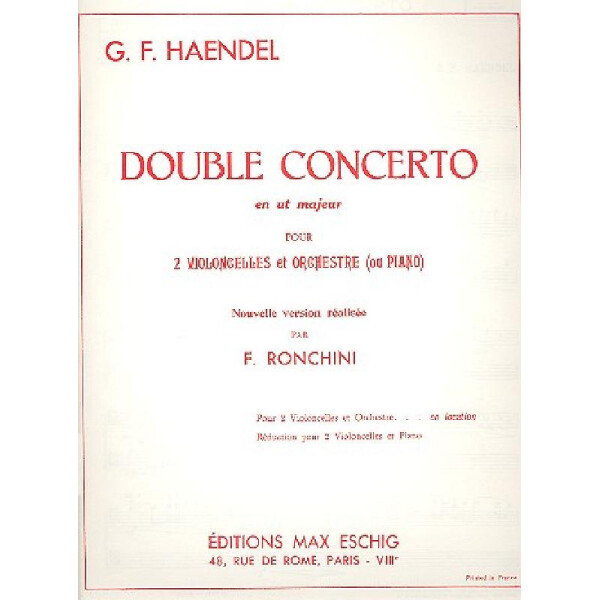 Double concerto ut majeur pour 2 violon-