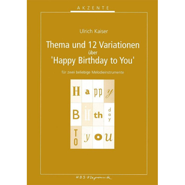 Thema und 12 Variationen über Happy Birthday to you
