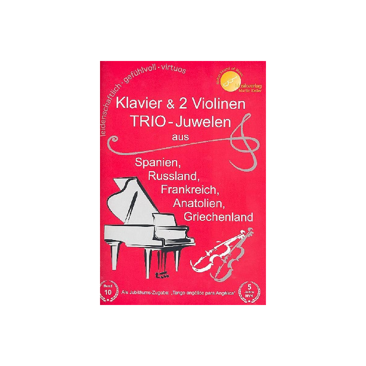 Trio-Juwelen für 2 Violinen und Kla box