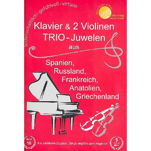 Trio-Juwelen für 2 Violinen und Klavier