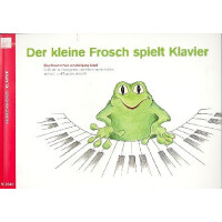 Der kleine Frosch spielt Klavier
