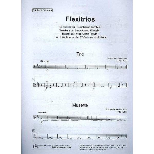 Flexitrios für 3 Violinen (1. Lage)