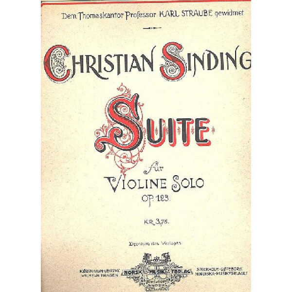 Suite op.123 für Violine solo