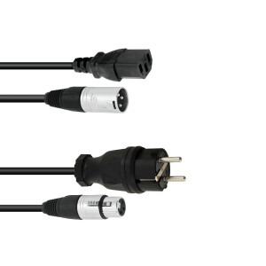 Psso combination cable protective contact/XLR 5m