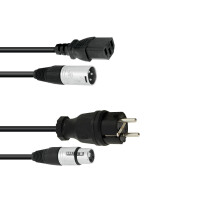Psso combination cable protective contact/XLR 5m