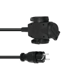 Psso Verlängerung 3x1,5 3m 3-fach sw