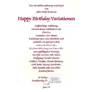 Happy Birthday-Variationen op.95