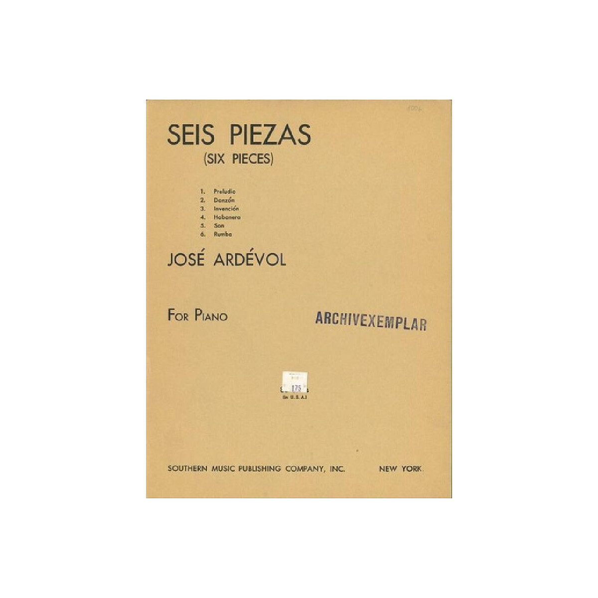 6 piezas para piano box