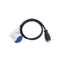 Psso adapter cable protective contact (M)/CEE 2.5 90°