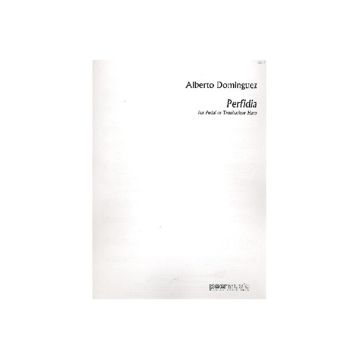 Perfidia for pedal or troubadour harp