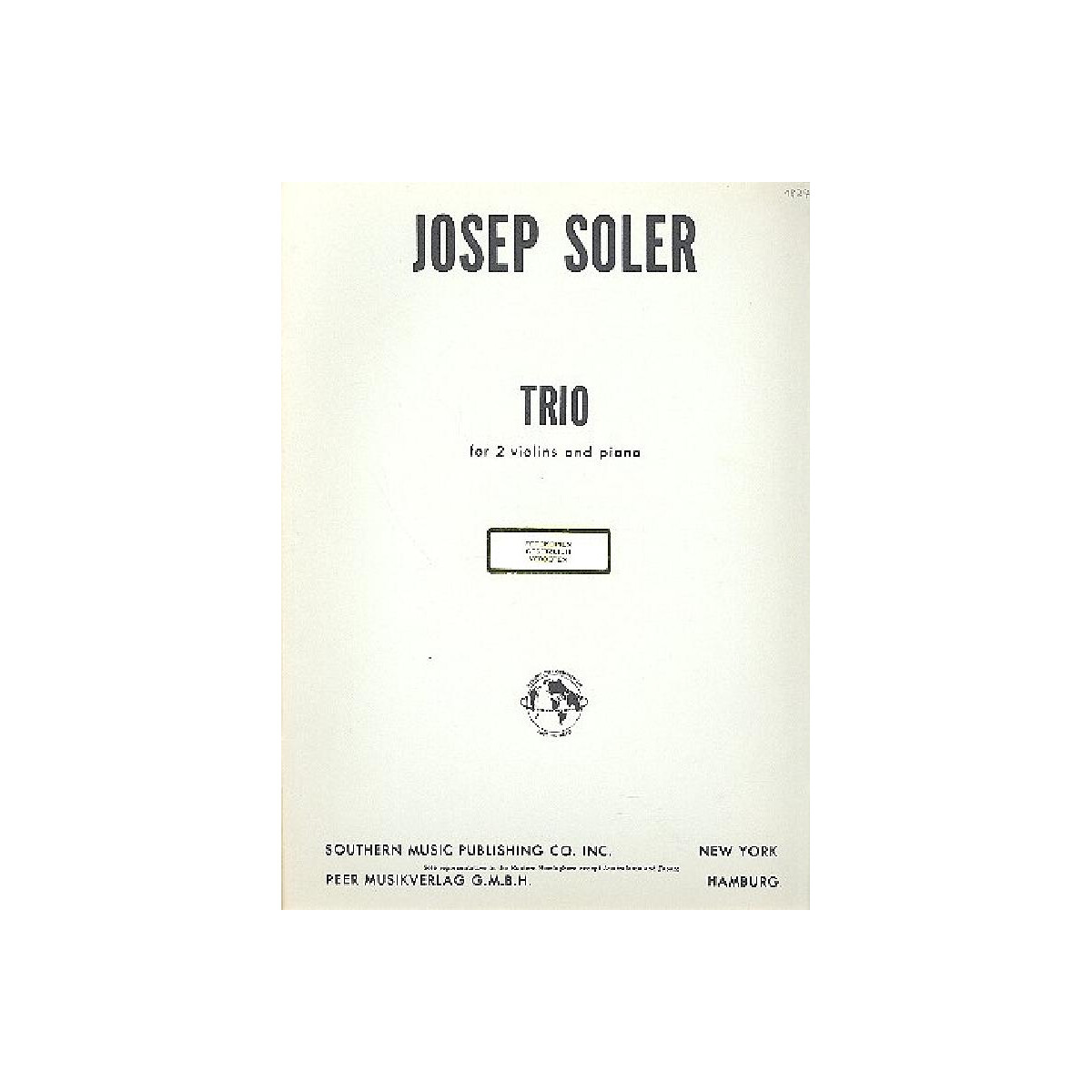 Trio for 2 violins and piano box
