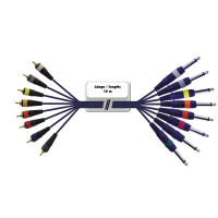 Omnitronic Snake-Kabel 8xCinch/8xKlinke mono 15m