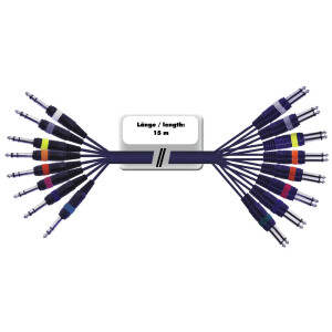 Omnitronic Snake-Kabel 8xKlinke/16xKlinke mono 15m