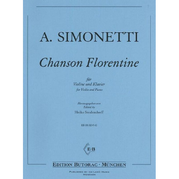 Chanson Florentine für Violine und Klavier