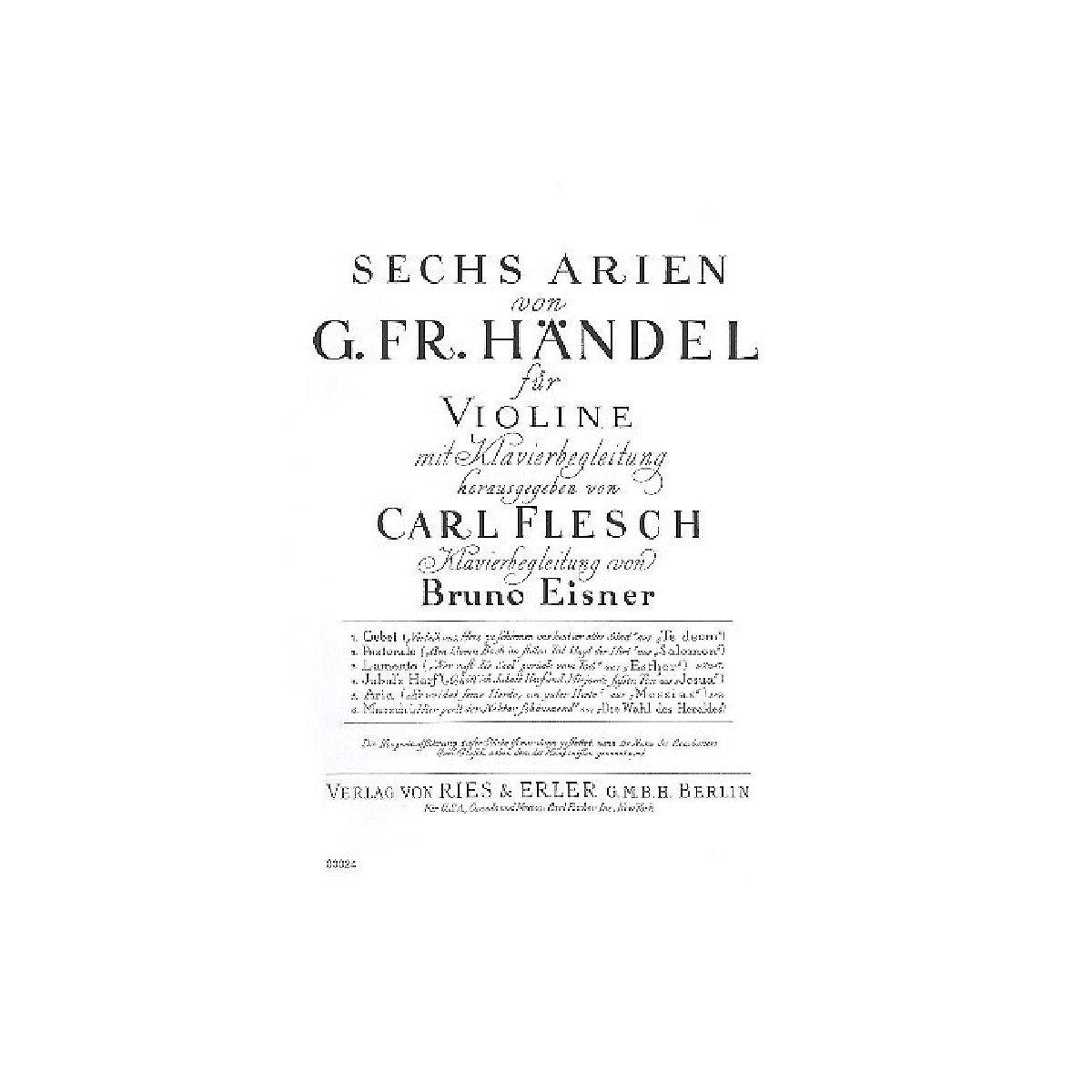 Aria für Violine und Klavier box