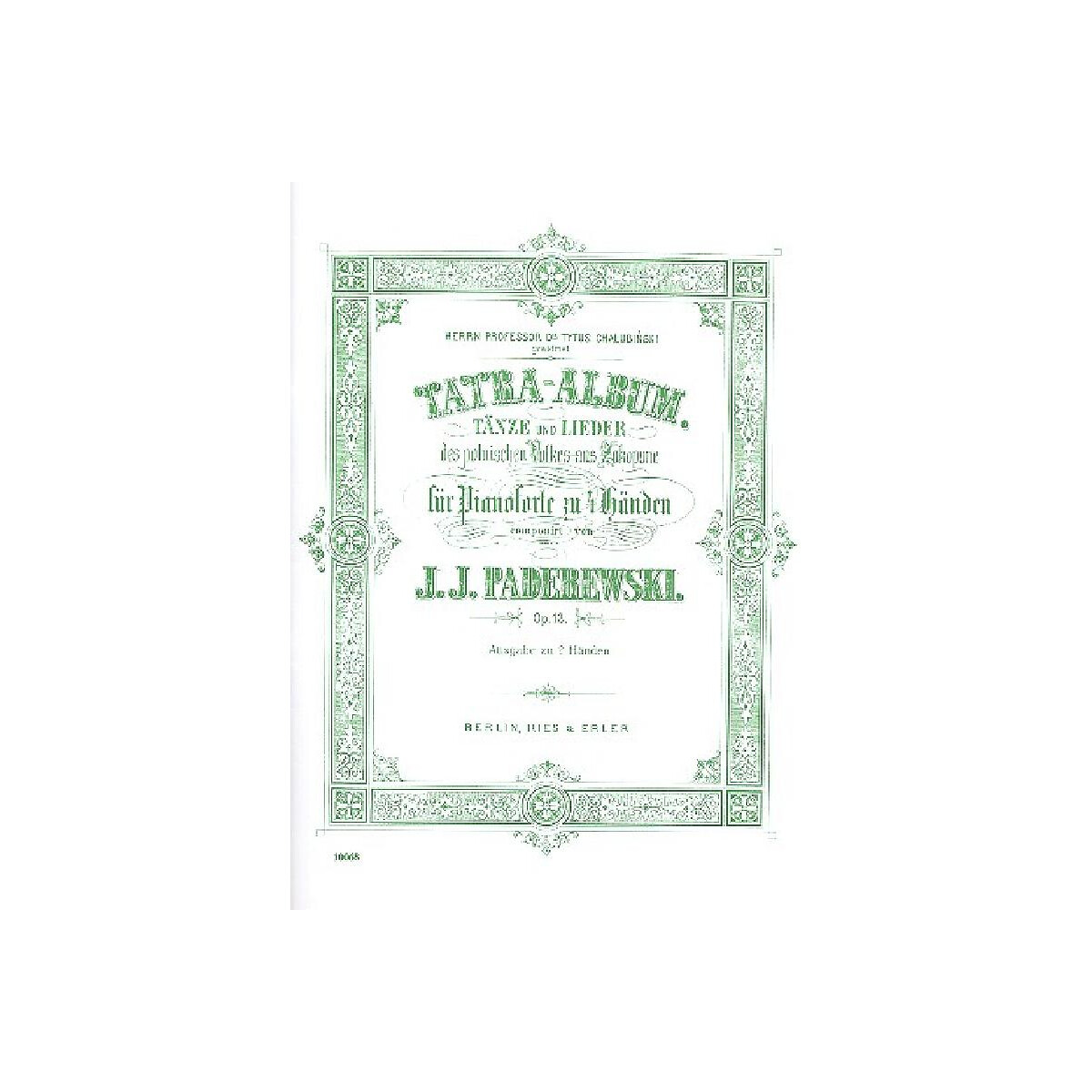 Tatra Album op.12 Tänze und Lieder