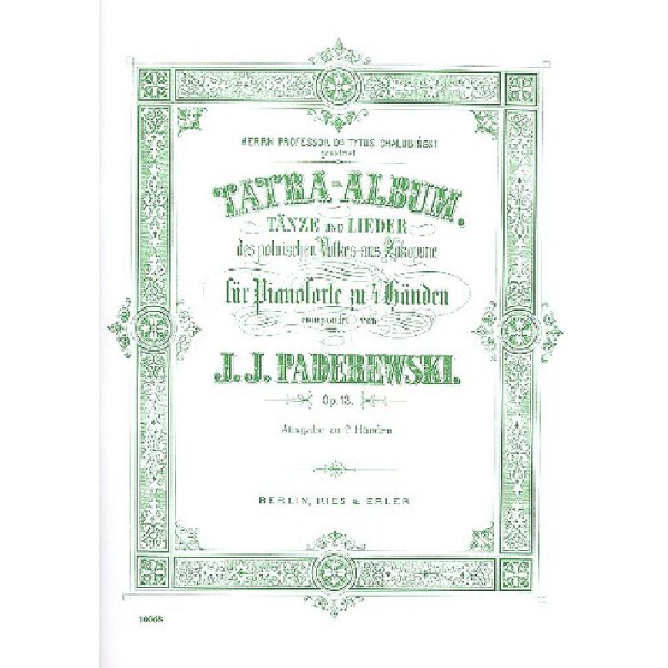 Tatra Album op.12 Tänze und Lieder