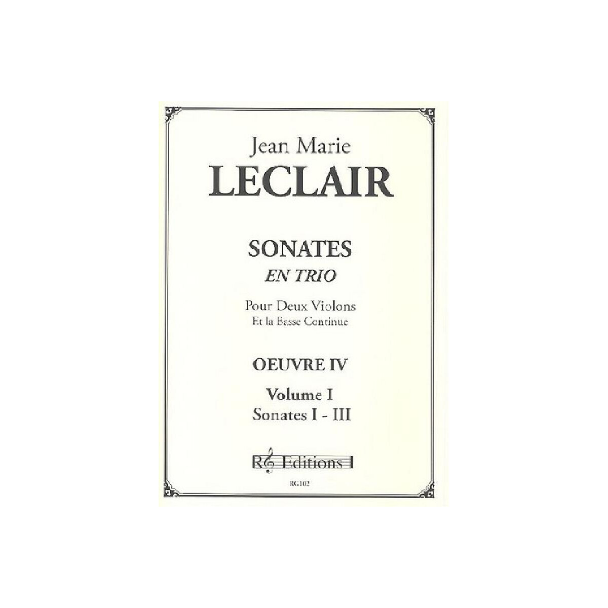 Sonates en trio op.4 vol.1 box