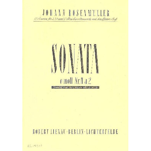 Sonate e-Moll Nr.2 für 2 Violinen