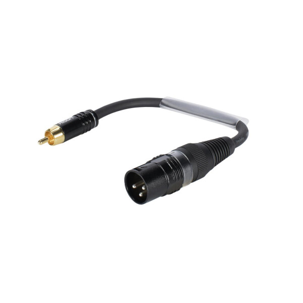 Sommer Cable Adapterkabel XLR(M)/Cinch(M) 0,15m sw