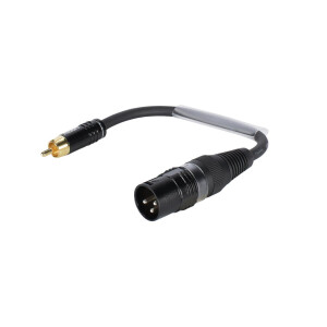 Sommer Cable Adapterkabel XLR(M)/Cinch(M) 0,15m sw