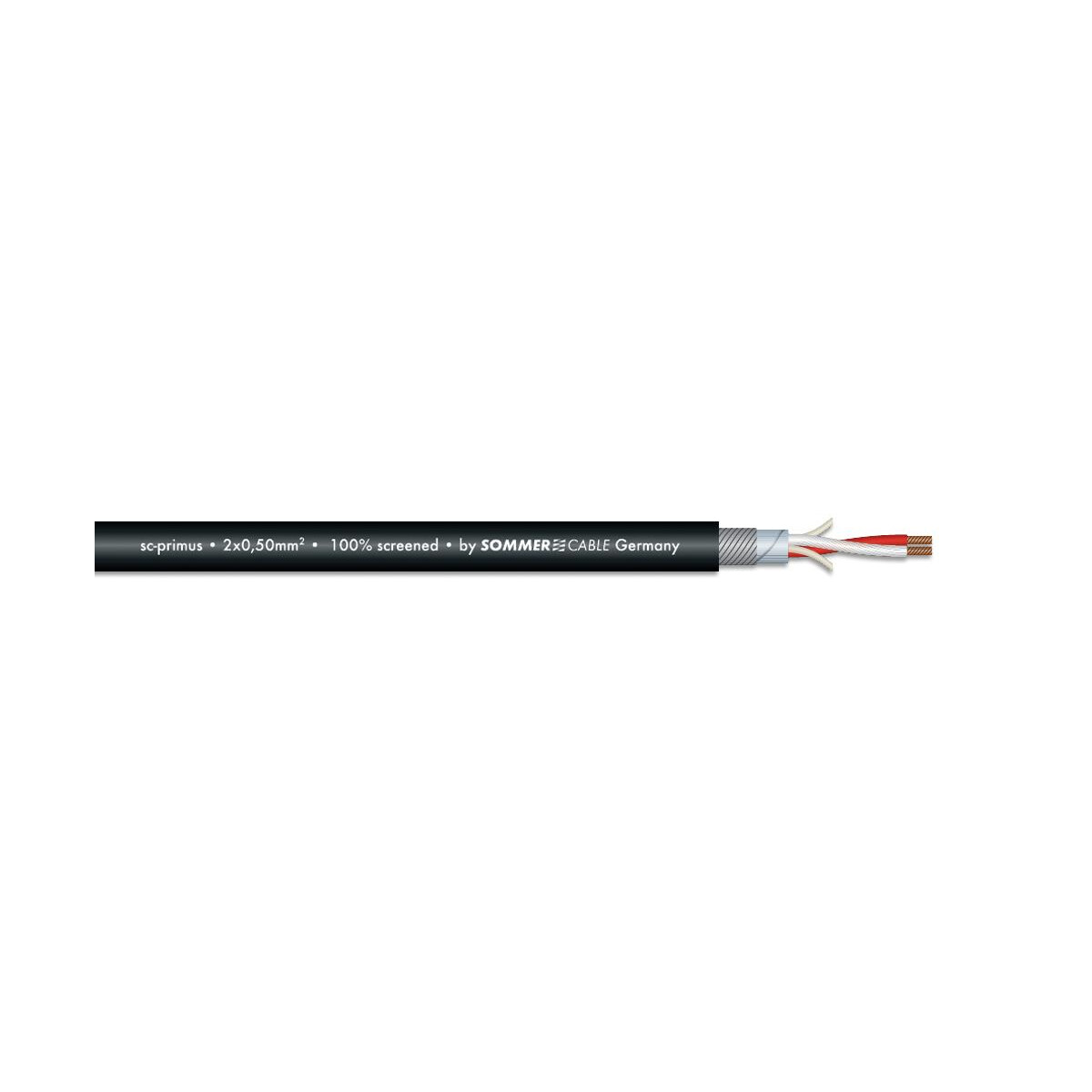 Sommer Cable Mikrofonkabel 2x0,50 100m sw SC-Primus