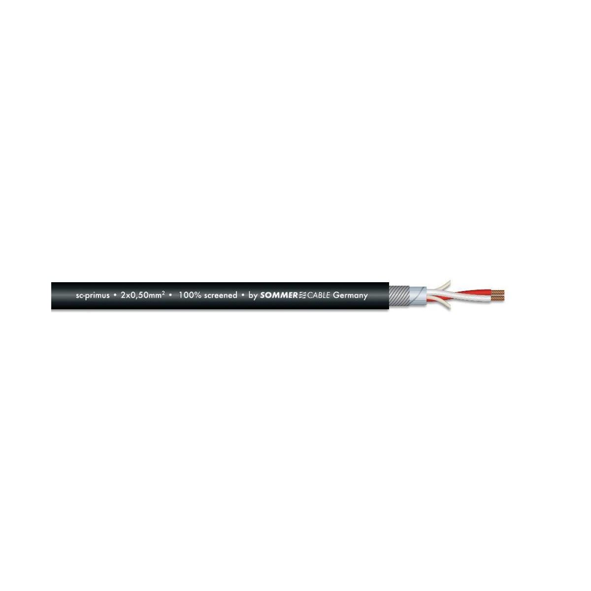 Sommer Cable Mikrofonkabel 2x0,50 100m sw SC-Primus FRNC