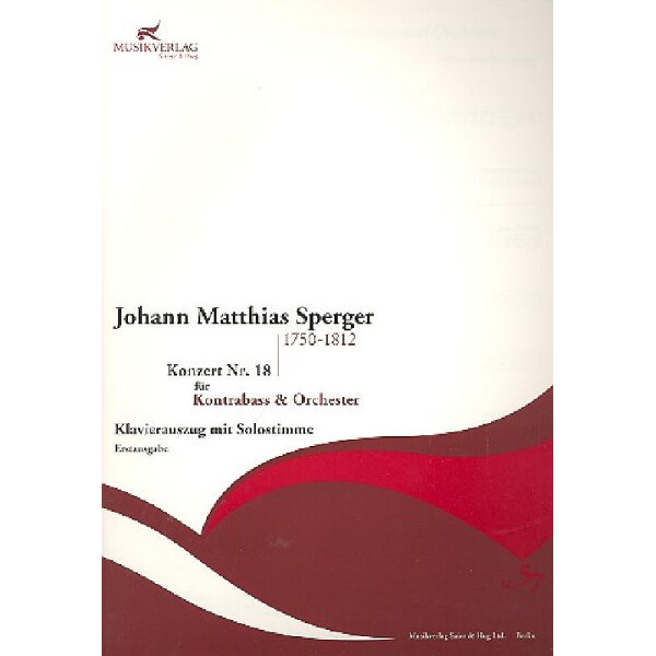 Konzert c-Moll Nr.18 für Kontrabass und Orchester