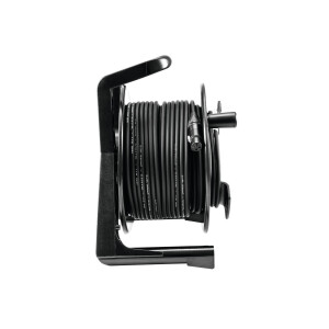 Psso DMX cable drum XLR 30m sw Neutrik 2x0.22