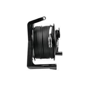 Psso DMX Kabeltrommel XLR 50m sw Neutrik 2x0,22