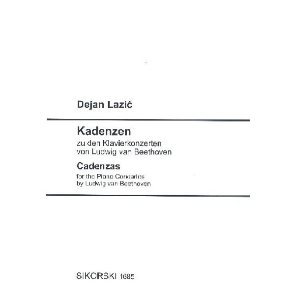 Kadenzen  zu den Klavierkonzerten von Ludwig van Beethoven