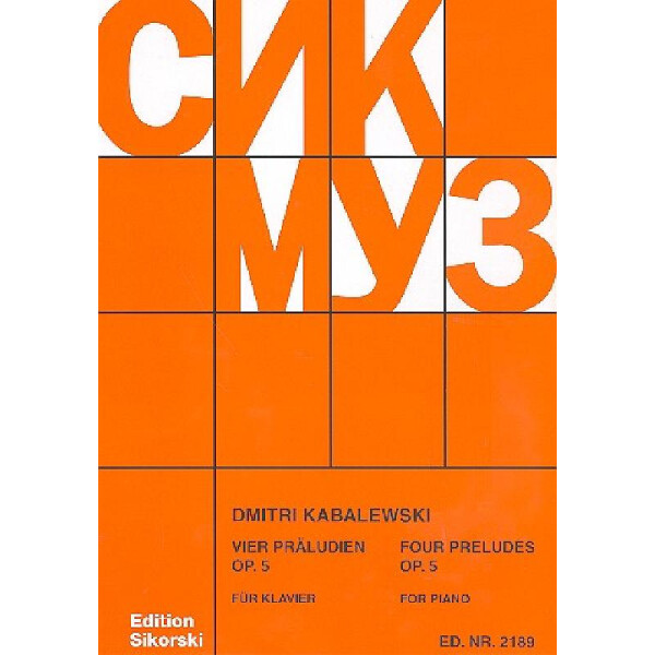 4 Präludien op.5 für Klavier