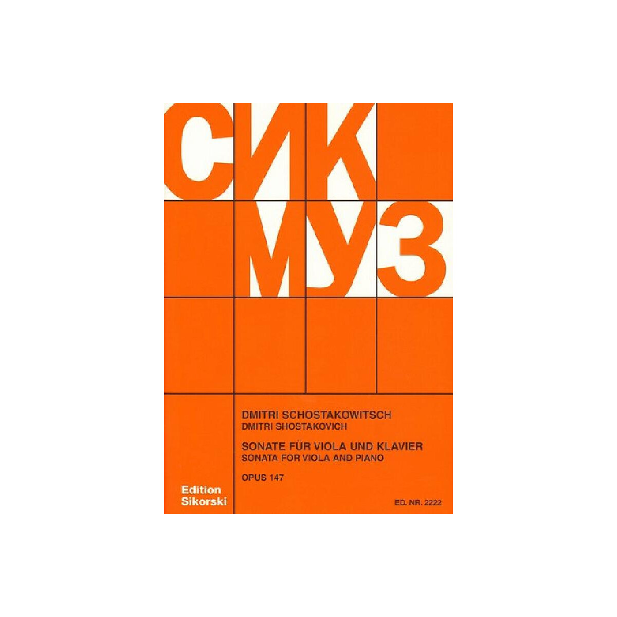 Sonate op.147 für Viola und Klavier box