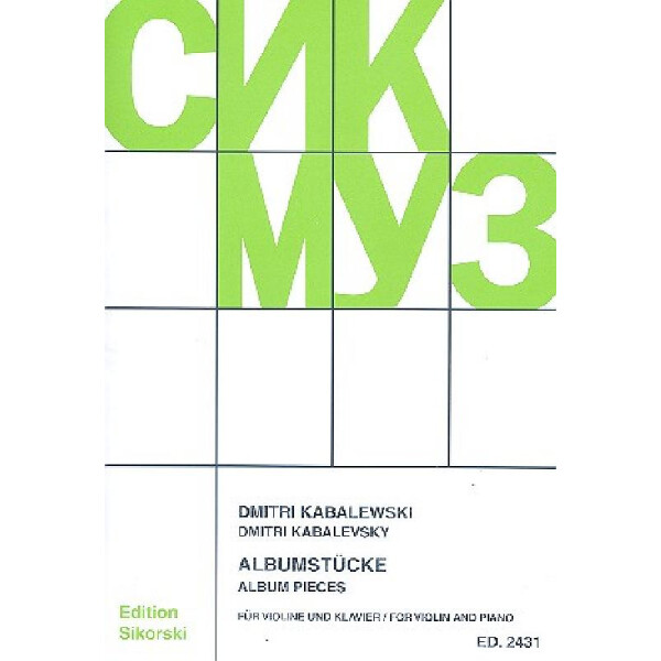 Albumstücke für für Violine und Klavier