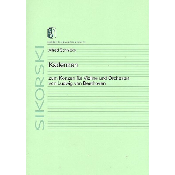 Kadenzen zum Violinkonzert D-Dur op.61