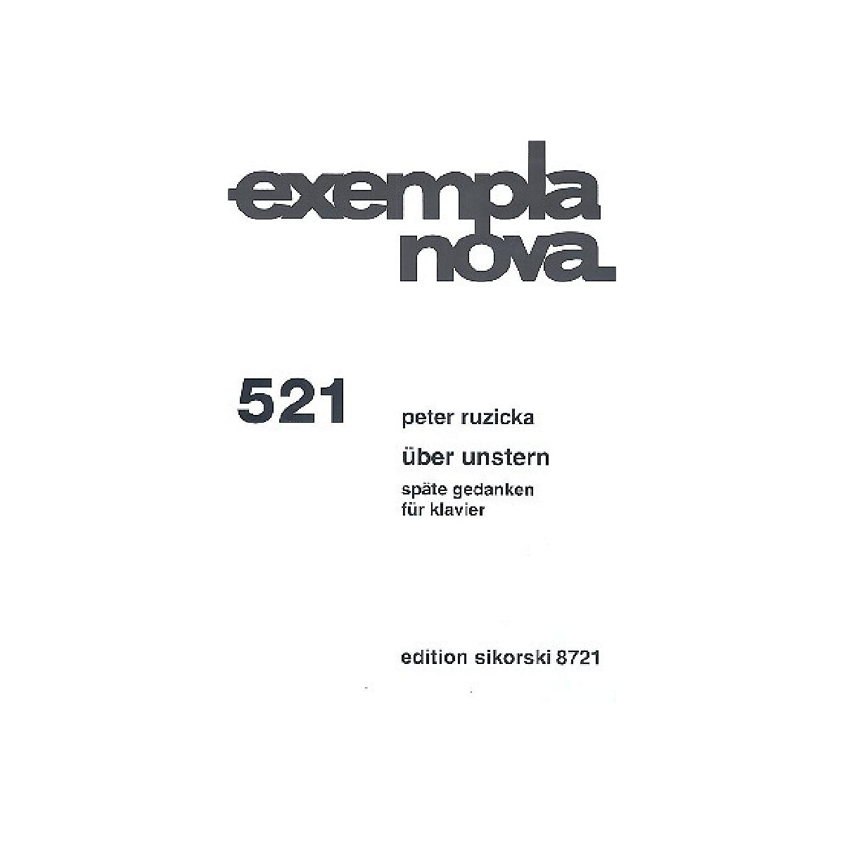 Über Unstern für Klavier box