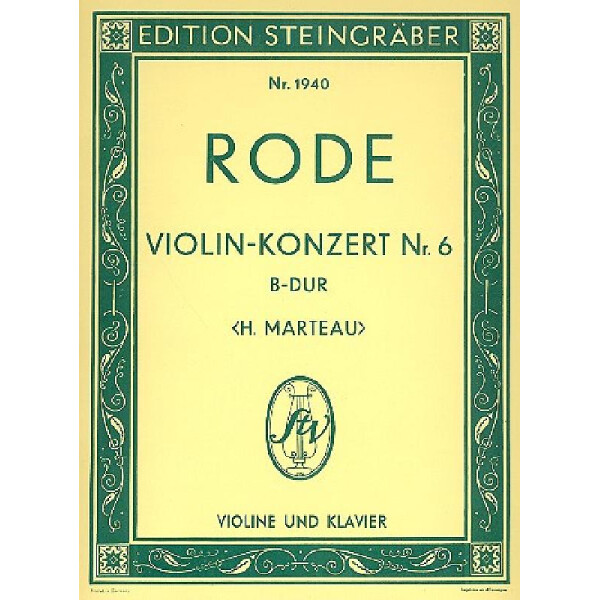 Konzert B-Dur Nr.6 für Violine