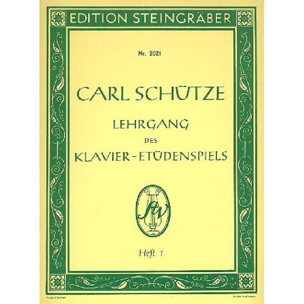 Lehrgang des Etüdenspiels Band 1 für Klavier