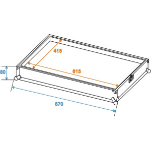 Roadinger Flightcase Effects Pedals EF-2