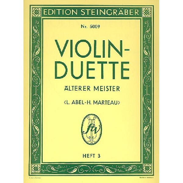 50 Violin-Duette älterer Meister Band 3 (1.-3. Lage)