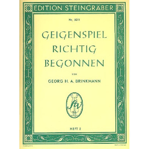 Geigenspiel richtig begonnen Band 2