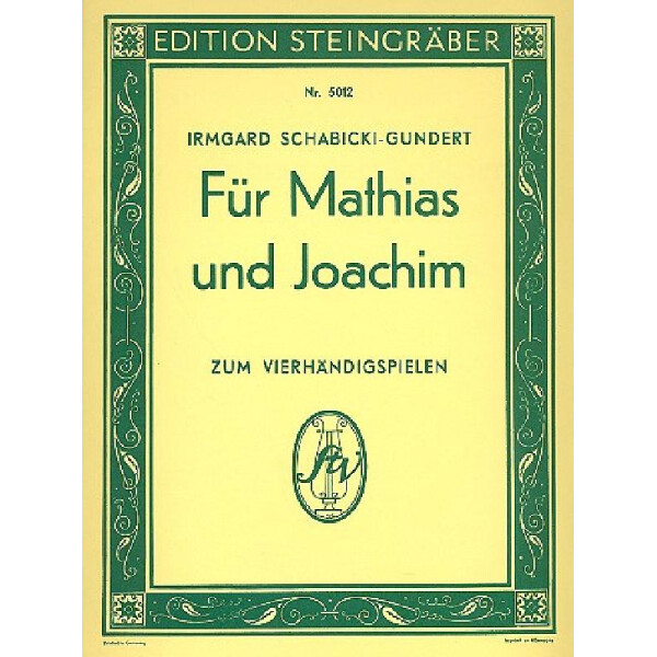 Für Mathias und Joachim zum