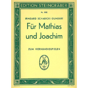 F&uuml;r Mathias und Joachim zum