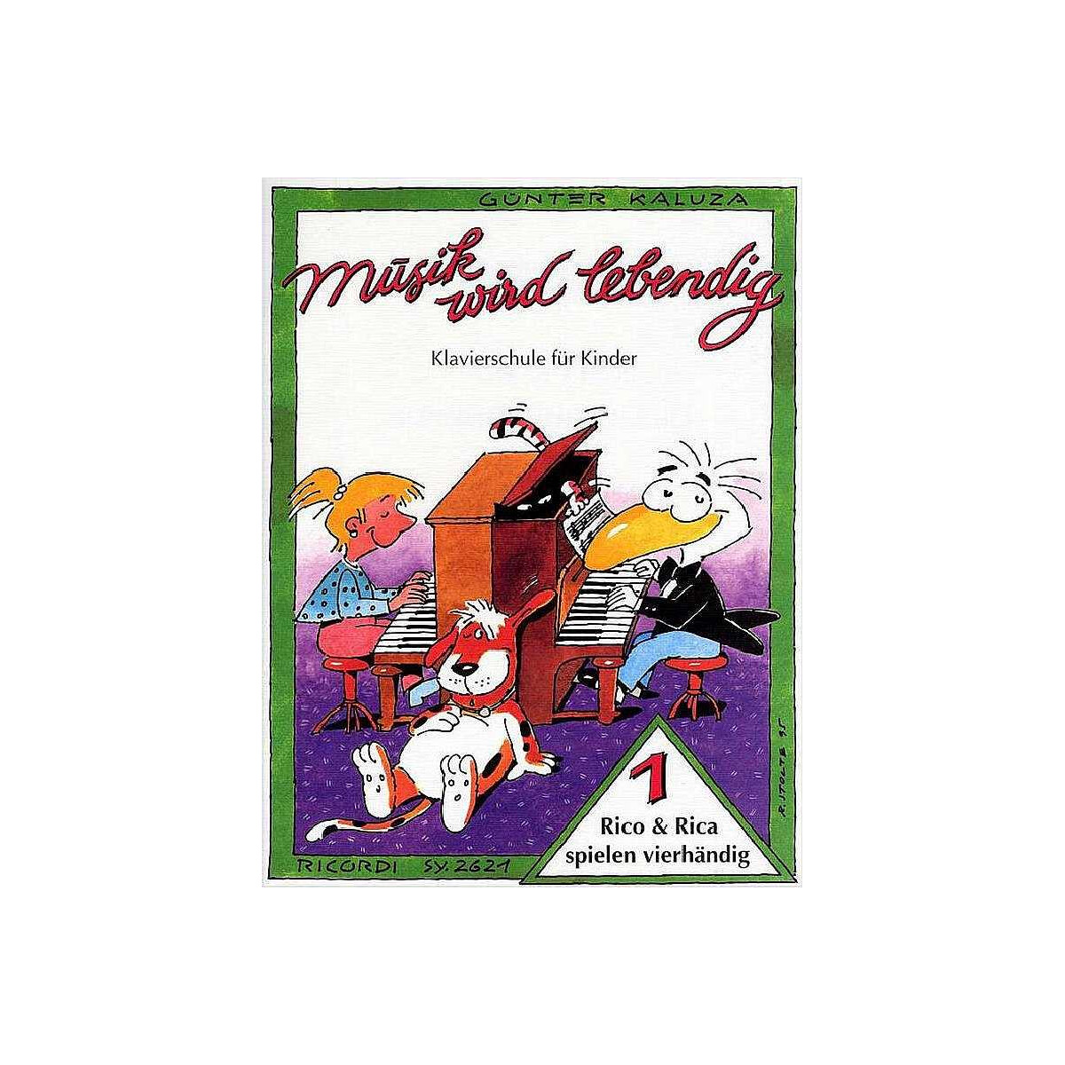 Rico und Rica spielen vierhändig box