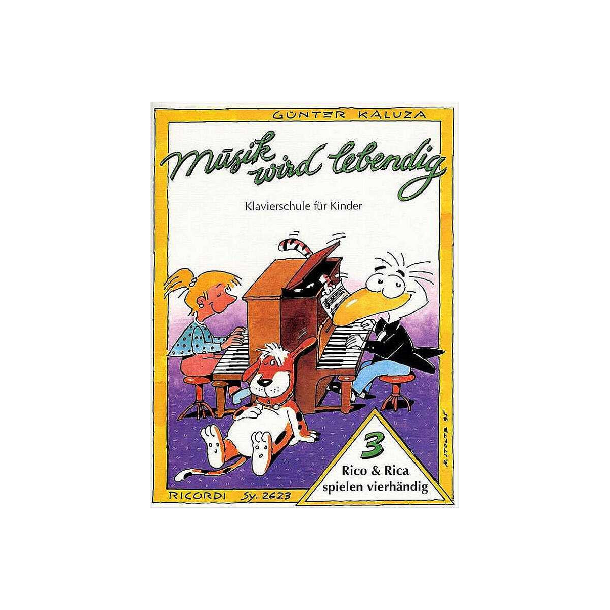 Rico und Rica spielen vierhändig box